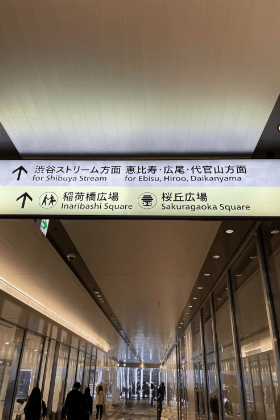 JR山手線中央改札からのアクセス